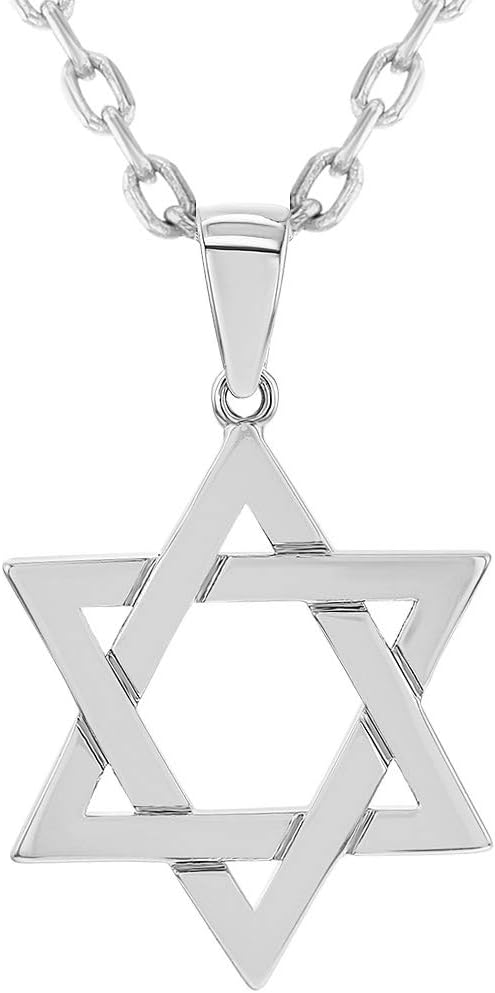 Religious Jewish Star of David Pendant Necklace for Ladies 19"