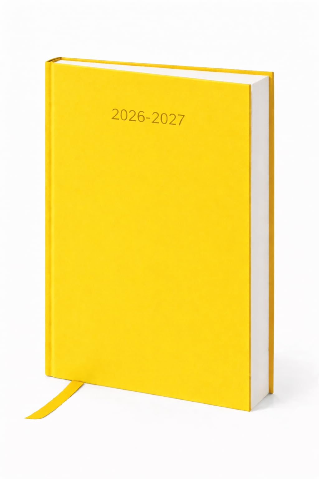 Academic Diary 2026–2027 A5 Week to View – Mid-Year Diary August to July, Yellow Hardcover Casebound Planner with Ribbon Marker, Student Diary, Teacher Planner & School Organiser