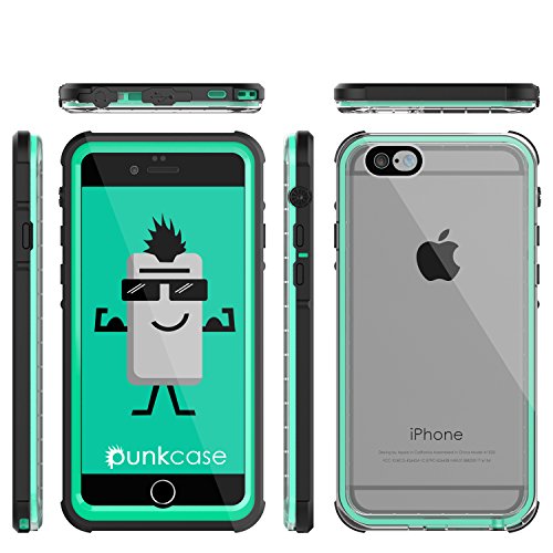 iPhone 6/6s Waterproof Case - PUNKCase [CRYSTAL SERIES] Protective IP68 Certified Cover W/ Attached Screen Protector - DustPROOF, ShockPROOF, SnowPROOF - Ultra Slim Fit for iPhone 6s/6 [TEAL]