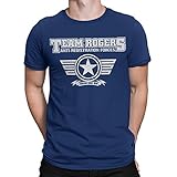 CAPTAIN AMERICA-TEAM ROGERS-CIVIL WAR inspired Mens T-Shirt Navy (Large)