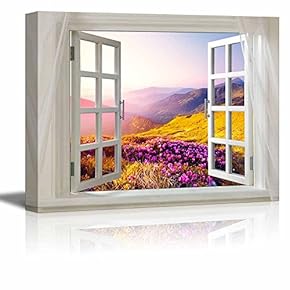 Glimpse into Mountain Valley Landscape in Spring Out...