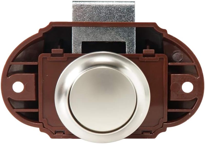 Push Button Lock, Nickel Drawer Catches and