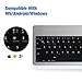 GGMM B-typer Lifetime Warranty Wireless Bluetooth Keyboard Ultra-slim & Compact Aluminum Keyboard for iOS/ OSX/ Windows/ Android 3.0 and above/ iPad/ iPhone/ Samsung Galaxy Tab/ Google Nexus/ With Built-in Rechargeable Lithium Battery (Silver/White)