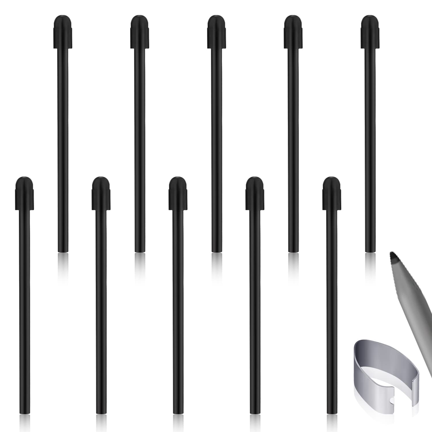 10pcs Marker Pen Tips/Nibs for Remarkable 2, Maker Pen Tip Replacement Stylus Nib Accessories for Remarkable Soft Fiber Pen Tip with Tool