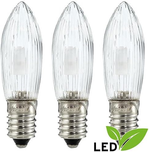 LED Rippled bulb frosted - E10 socket - warm white - 0.2W - Erzgebirge-Palast
