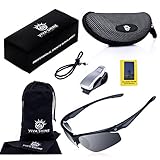 Unisex Polarized Sunglasses UV Protection Sports Sunglasses+Car Holder Clip