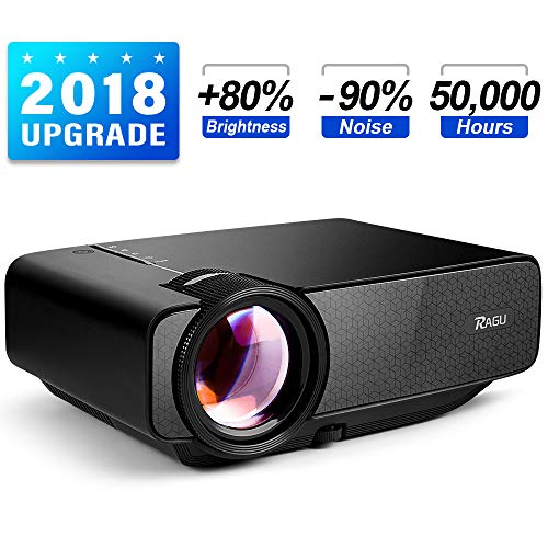 Ragu z400 mini projector, 2018 upgraded (+85% brightness, 90% les…
