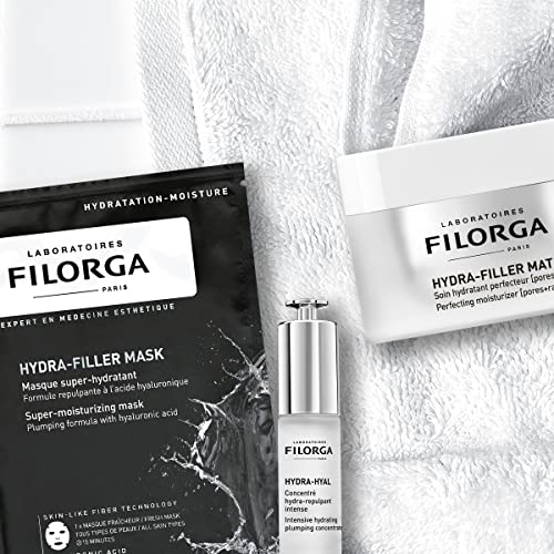 Filorga Hydra-Filler Mat Perfecting Moisturizing Cream, Face Moisturizer with Hyaluronic Acid and Enzymes to Hydrate Skin, Refine Pores, and Reveal a Radiant Complexion, 1.69 fl. oz.