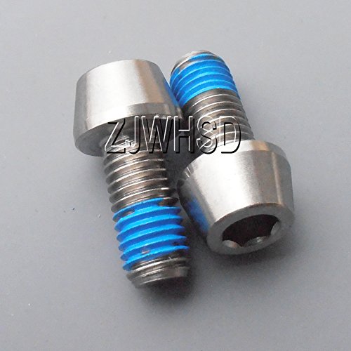 2個入 M7 x 15 mm チタン合金 TI 円錐形 六角穴付きテーパーヘッド