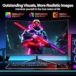 ZZA 27 Inch Curved Gaming Monitor 180Hz /144HZ 1ms