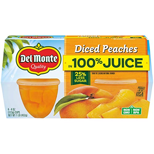 Del Monte Diced Peaches In Light Syrup 4 4 oz cups (Pack of 6) Pricepulse