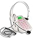 AGPtek Call Center Dialpad Headset White Telephone with Tone Dial Key Pad & REDIAL