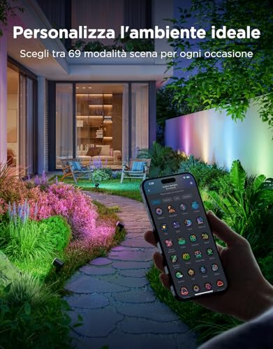 Govee Outdoor Spotlights 2, RGBWIC Outdoor Lights, Dimmable 700lm, Pack of 2 | IP67 Garden Light with 69 Scene and 16 Mon Colours, LED Lights with Different Installation Ways, Works with Alexa