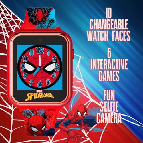 Accutime Marvel Spider-Man Red Educational Touchscreen Smart Watch
