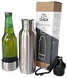 GLACR - Stainless Steel Beer - Protect, Conceal, & Cool your Beer - bottle insulator with Bottle Opener Carabiner - Perfect Beer Gifts - Great for Outdoors, BBQs, & Sports Events