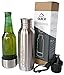 GLACR - Stainless Steel Beer - Protect, Conceal, & Cool your Beer - bottle insulator with Bottle Opener Carabiner - Perfect Beer Gifts - Great for Outdoors, BBQs, & Sports Events