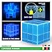 Unplugkid QiYi MoFangGe Stickerless Speed Cube Set - Certified QiYi WCA Quality Competition Speed Cube Bundle | Glow in the Dark Mirror Cube Megaminx Skewb Square 1 | 4 Display Stands, Strategy Guide