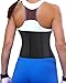 BRABIC Women's Neoprene Zipper & Buckle Underbust Cincher Waist Trainer Corset Sport Workout Body Shaper Tummy Control (S (US 0-4), Black Sauna Waist Trainer)