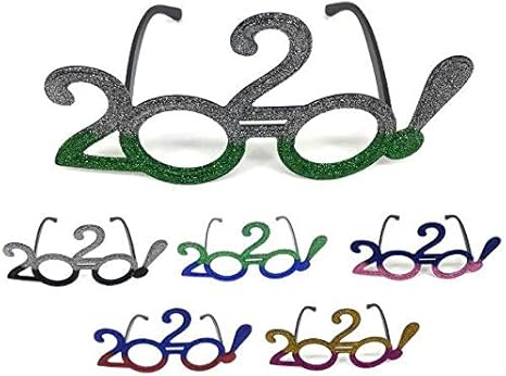 2020 novelty 2020 new year eyeglass funny glitter eyewear new year's eve party glasses photo Amazon.com: 12 Pack Of 2020 New Years Eve Party Glasses (Two Tone Glitter!): Toys & Games