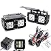 iJDMTOY Dual LED Pod Fog Lamp Kit For 2002-06 Chevy Avalanche, 03-07 Silverado 2500 3500, Includes (4) 20W High Power CREE LED Cubes, Foglight Location Mounting Brackets & On/Off Switch Wiring Kitthumb 1