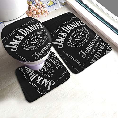 W1nW1n Jack Da_Niels Bath Mat Mats Anti-Skid Absorbent 3 Piece Toilet Mat Set 24"" x 35.4