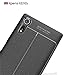 Cocomii Stitch Leather Design Sony Xperia XZ/XZs Case, Slim Thin Glossy Soft Flexible TPU Silicone Rubber Gel Luxury Leather Pattern Fashion Bumper Cover Compatible with Sony Xperia XZ/XZs (Black)