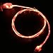 ShopAction Flowing LED Glow in The Dark Light Up Visible Charging Cable Compatible with iPhone 6, iPhone 7, iPhone 8 X Plus (Red)