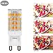 LeMeng G9 LED Light Bulbs 4W 400Lm 2700K Warm White, 40W Halogen Equivalent, AC 120V Bi-Pin G9 Base, Not Dimmable- 6 Pack，
