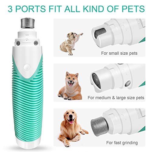 SHINCO Dog Nail Grinder Electric Pet Nail Trimmer Clipper for Dogs Cats Large Small Medium, Rechargeable Gentle Painless Paws Grooming Trimming Shaping Smoothing