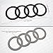 US85 Audi Sport 3D Ring Luggage Lid Adhesive Logo Emblem Badge Sticker Decoration Accessories (Matte Black)