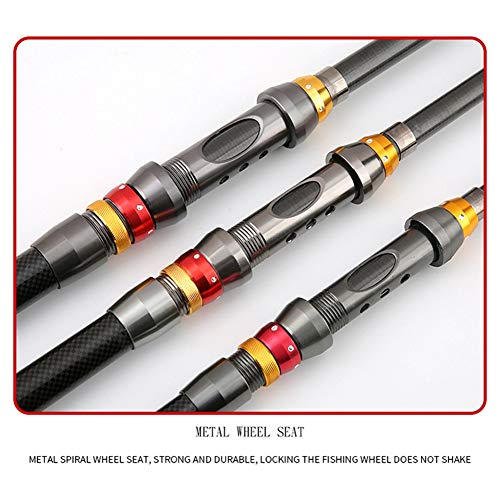 Tamkyo Carbon Teleskop See Angel Rute Tragbare Hand Angel GerrT Spinn Rute Tasche See Rute 3,6M – Bild 6