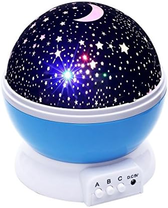 YooZoo Projection lights for Kids Bedroom Romantic Lamp 360 Rotating 4 LED Beads Cosmos Starry Sky Moon Night Light with USB Cable, 3 Modes Christmas Gifts
