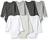 Carter's Baby 7-Pack Long-Sleeve Bodysuits, Multi/Grey, 3 Months