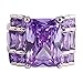 Psiroy 925 Sterling Silver Plated Simulated Tourmaline Knuckle Wide Band Ring Size 7