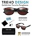 FEIDU Fashion 2 Pairs of Polarized Sunglasses Outdoor Driving Unisex Eyewear (brown/blue, black)