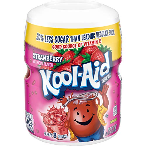 KoolAid Strawberry Flavored Powdered Drink Mix (19 oz Canisters, Pack