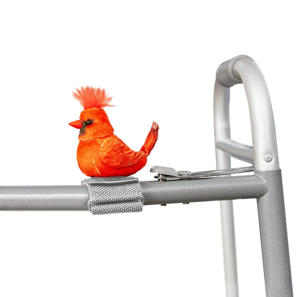 Ravencourt Living Joy for All Walker Squawker cheery animatronic bird walker accessory for companionship and to help you remember your walker - Cardinal