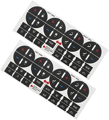 ENET 2x AC Dash Button Repair Kit Stickers Decalsl Replacement for Car 6.69x2.59inch