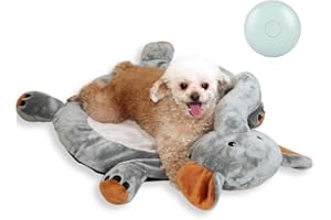 WEOK Heartbeat Puppy Toy, Dog Anxiety Relief Toys with Heartbeat, Dog Heartbeat Toy Bed Mat for Anxiety, Puppy Heartbeat Sleep Aid Comfort Toy for Puppy Dogs Cats Pets