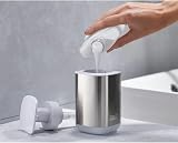Joseph Joseph Presto Hygienic Soap Pump Dispenser, White/Stainless Steel view 2