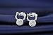 Adorable Woman Sterling Silver Novelty Cute Hello Kitty Crystal Eardrop Stub Earrings For Girl Women Lady