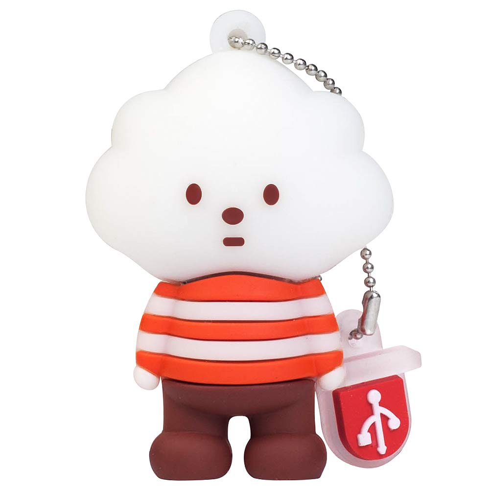 BorlterClamp Cute USB Flash Drive 32GB Cartoon Cloud Boy Model Novelty Memory Stick Pendrive
