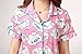 VENTELAN Women's Lovely Pigs Printed Sleepwear Lapel Cardigan Shorts Pajama Sets Pink Large(USA Size 12-14)