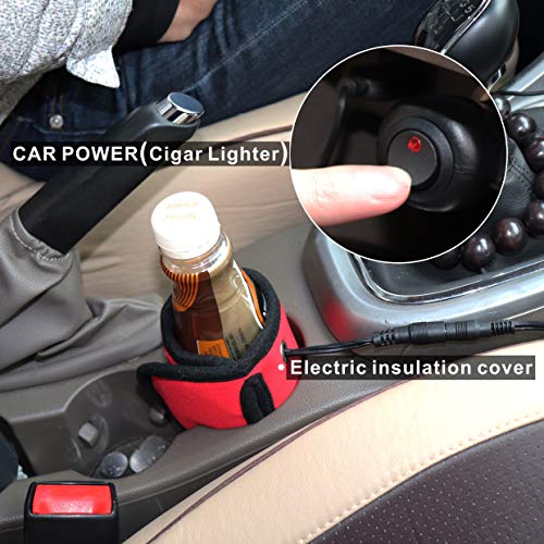 12V Car Electric Warmer Cup Sleeve Travel Beverage Warmer,Portable Baby Bottle Warmer for Milk,Coffee,Tea,Water - Thumbnail 3