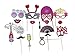 Bachelorette Party Favors, Photo Booth Props 22-Piece Kit - Bridal Wedding Shower Supplies - Glasses, Masks, Tiaras, Mustaches On Sticks - Pre-Assembled - Girls Night Out Accessories