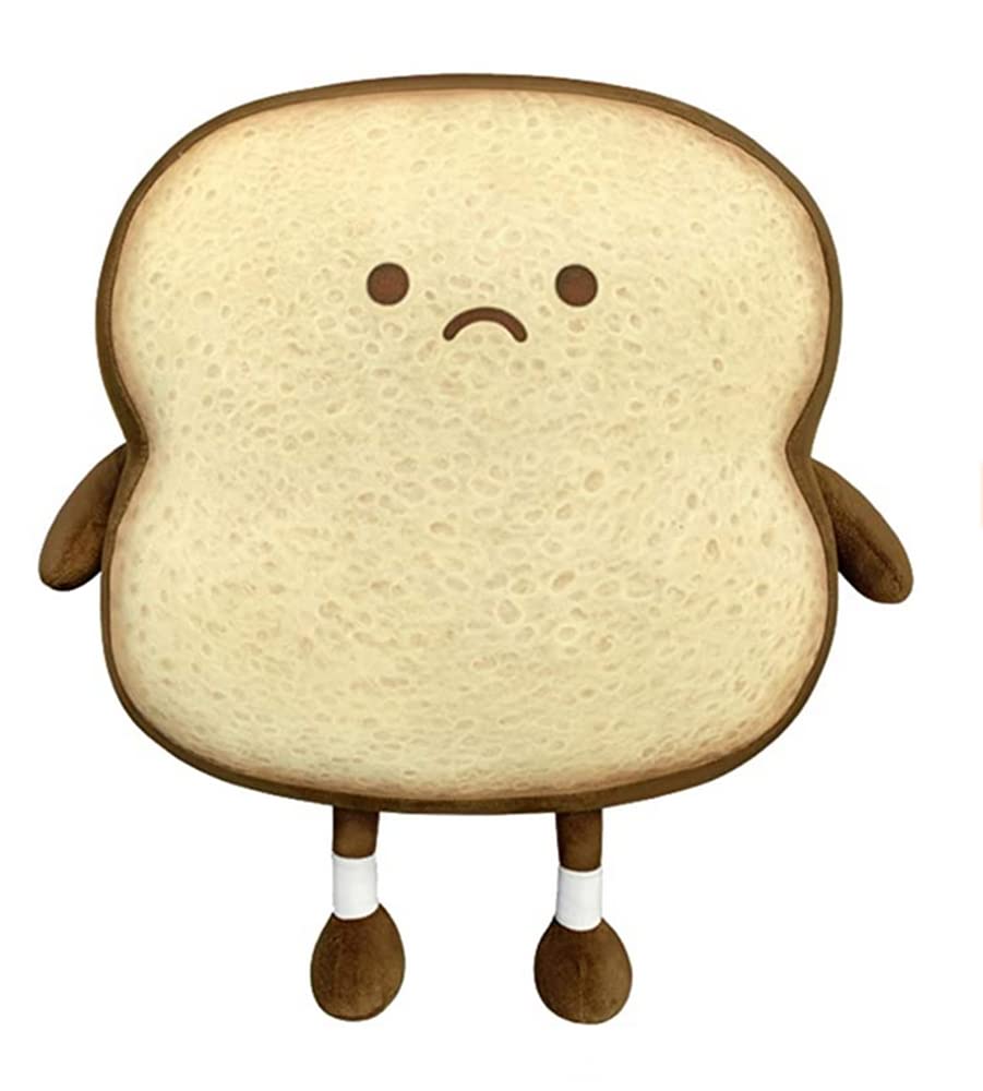 NatureMan Toast Bread Pillow,Funny Bread Shape Plush Toy Pillow, Small Cute Stuffed Plush Toast Sofa Pillow,Children's Adult Home Bedroom decorate (Brown)