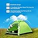 Enkeeo 2 Person Camping Tent Ultralight Backpacking Tents with Carry Bag Dome Shape for Family Hiking Park Beach (Green)