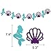 Mermaid Birthday Party Decorations Kit Happy Birthday Mermaid Banners Pom Poms And Paper Lanterns Balloons For Girl's Birthday Party And Baby Shower Mermaid Birthday Decorations Supplies