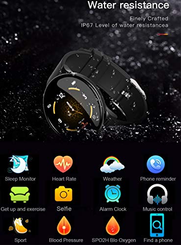 YZJ Fitness Tracker with Blood Pressure Monitor ,Activity Tracker Watch with Heart Rate Monitor,1.3 inch IPS Color Screen Pedometer,IP67 Waterproof Weather Display Calories Sleep Monitor