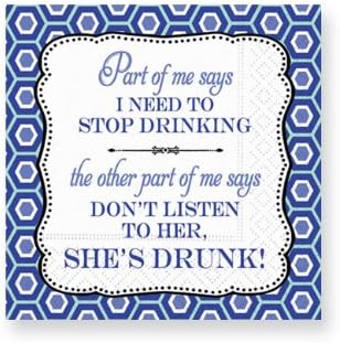 Design Design 62407167 Part Of Me Says Cocktail Napkins 5" Multicolor